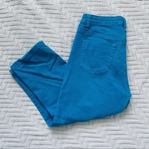 Ellen Tracy blue mid rise cropped jeans